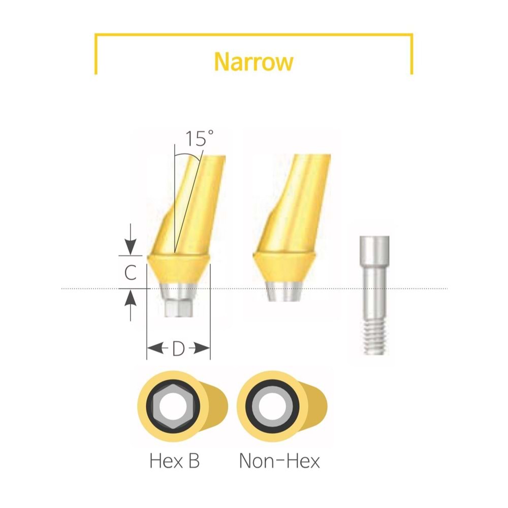UF(II)Narrow Angled Abutment UNSAA 404015AH[H]