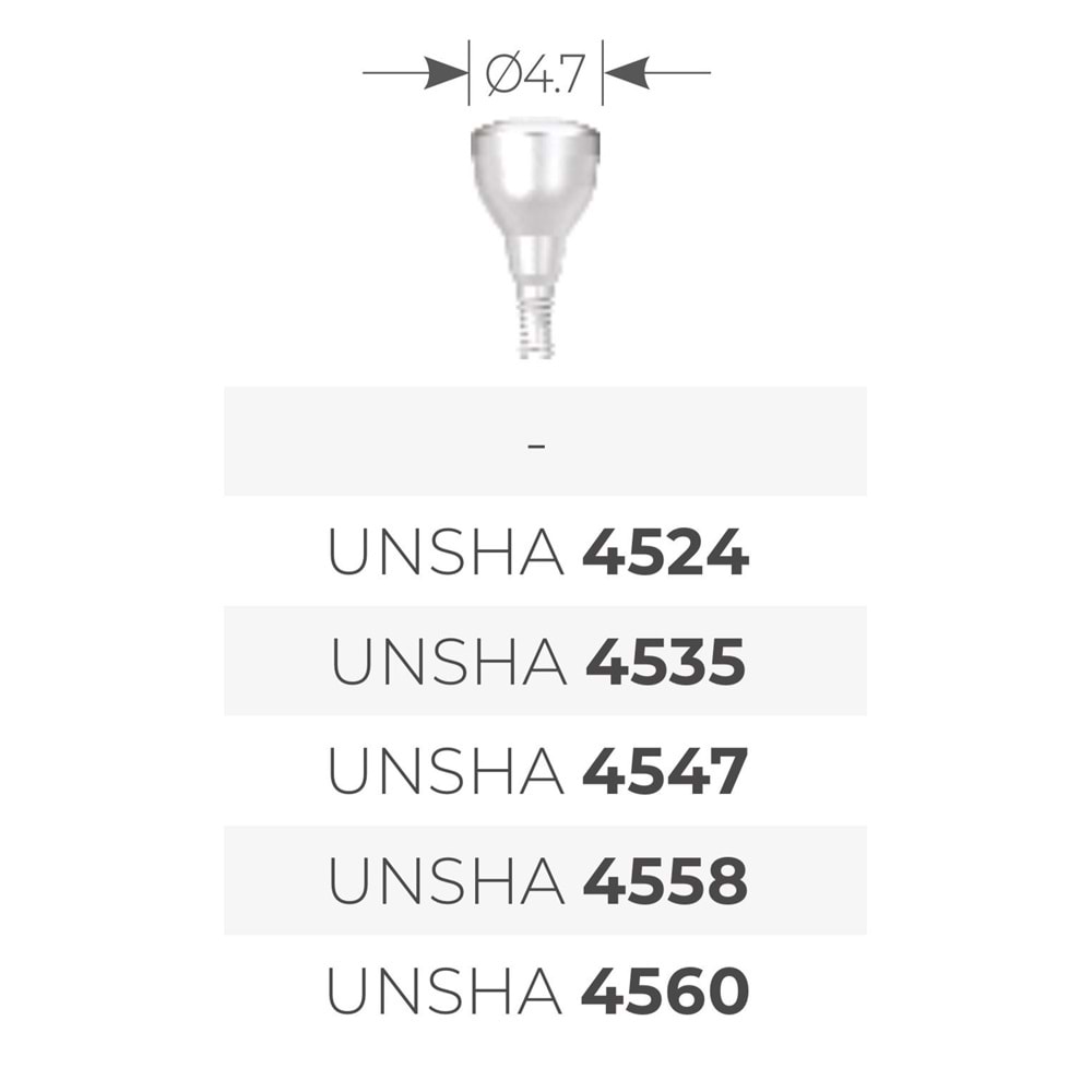 UF(II)Narrow Healing Abutment UNSHA 4547