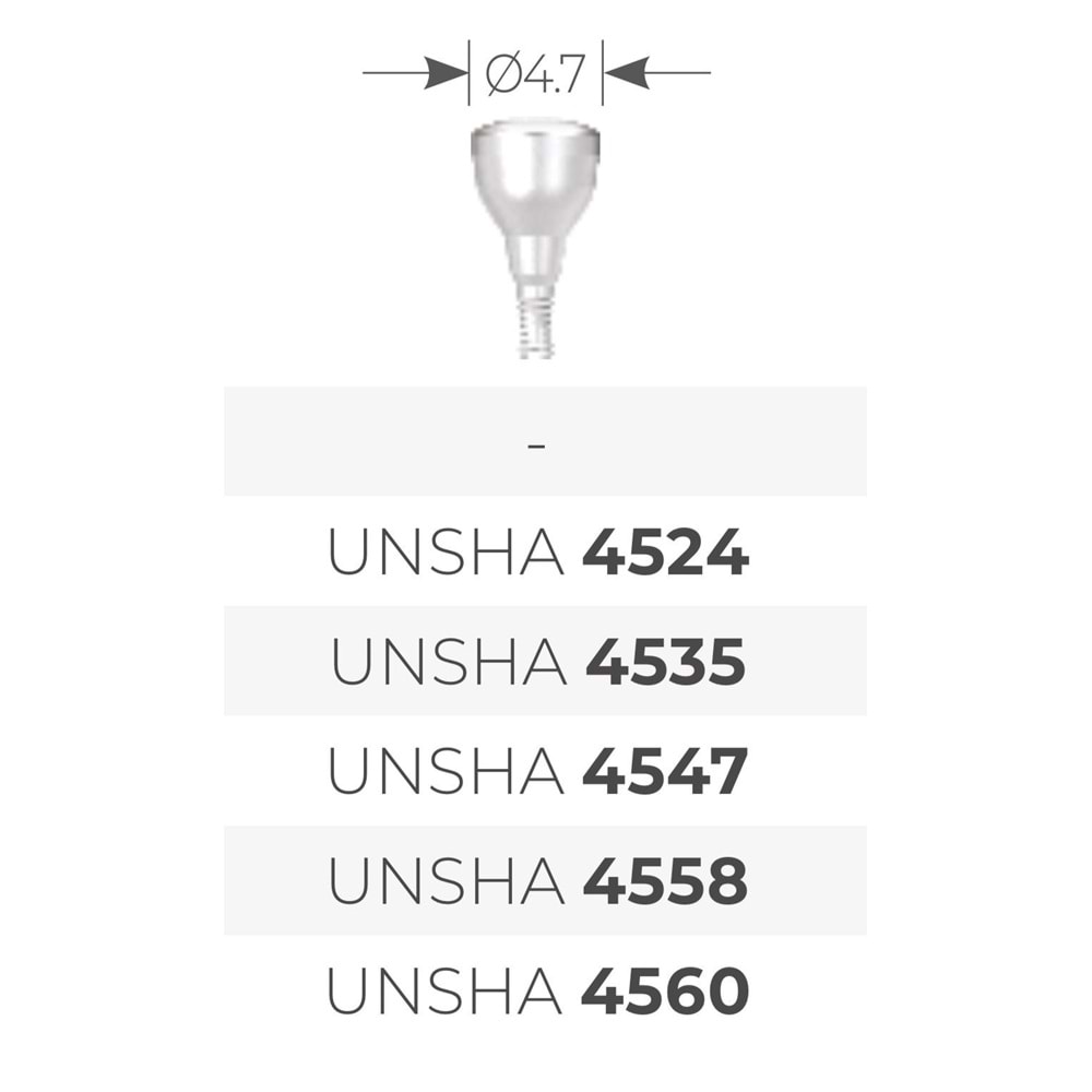 UF(II)Narrow Healing Abutment UNSHA 4547