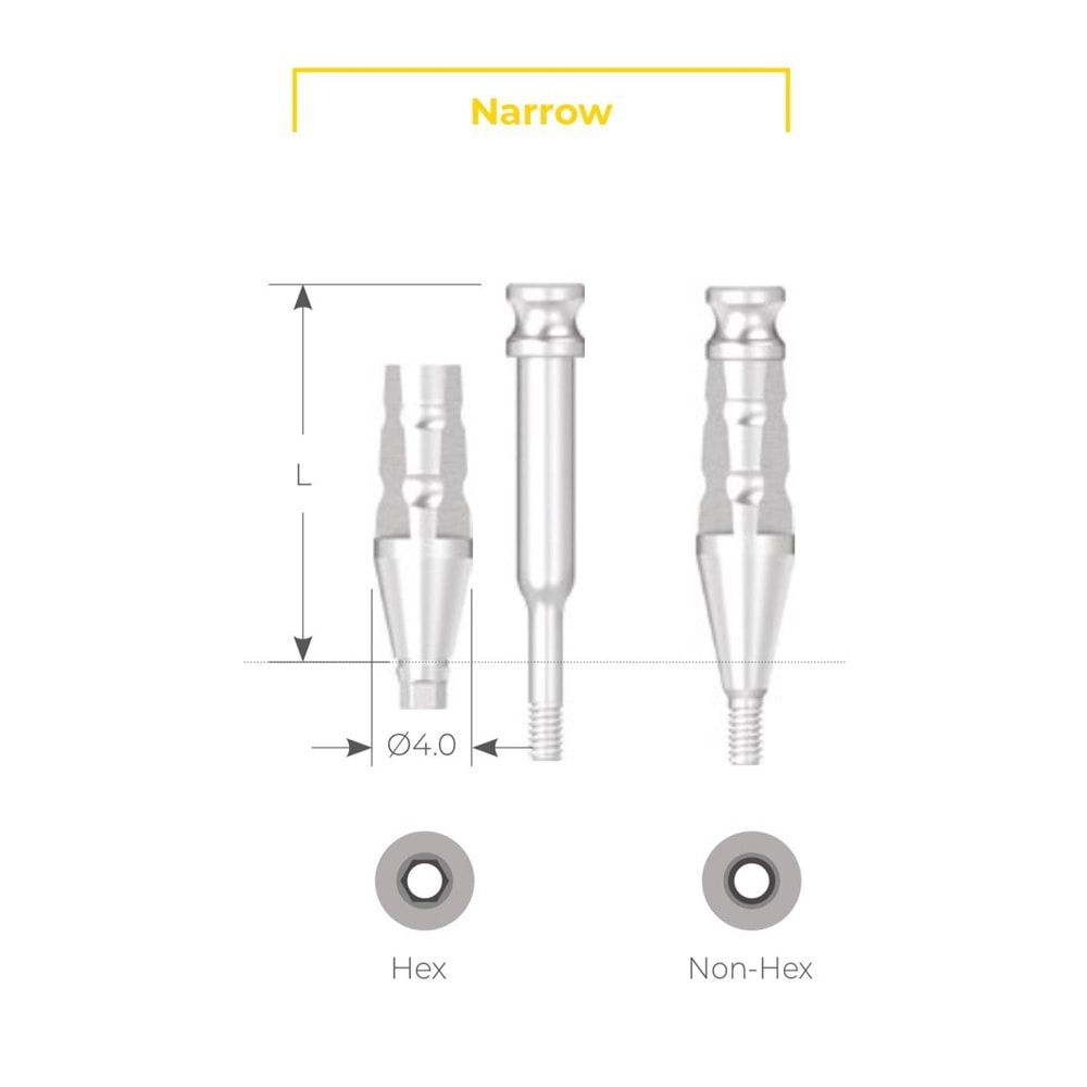 Narrow Transfer Impression Coping UNSTI 4017H
